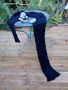 écharpe tricotée main 220cm